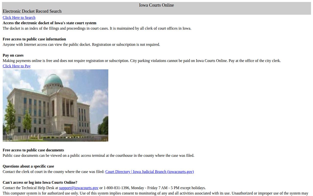 Iowa Courts Buchanan County arrest case search